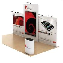 Fast curtain show booth fast exhibition cloth portable folding live broadcast background wall exhibition grid frame sign-in board advertising display stand