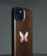 Rose Silk Butterfly Wood Grain iPhone Case for iPhone 13 – 17