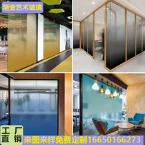 Color gradient art white polka dot glaze hotel screen partition entrance office shower room background wall