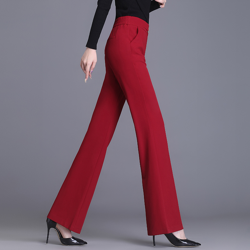 Popular Flared Pants for Women 2026 Spring New High-Waisted Versatile Loose Casual Suit Pants Slimming Straight-Leg Bell-Bottom Pants