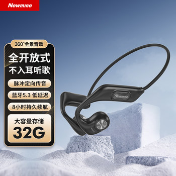 Newman Bluetooth Earphones, Over-Ear Wireless Air Conduction Open-Type Sports Running Phone Ge13