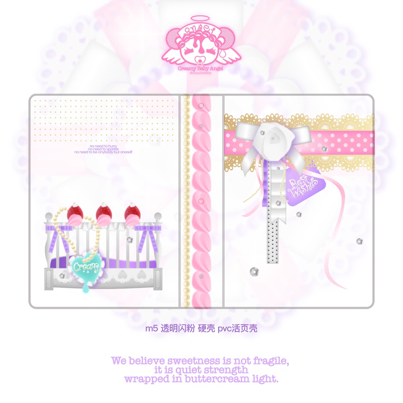 [in Stock] Vol.1「Gift for You」Retro Style M5 Hard Shell Glitter Pvc Binder Cover
