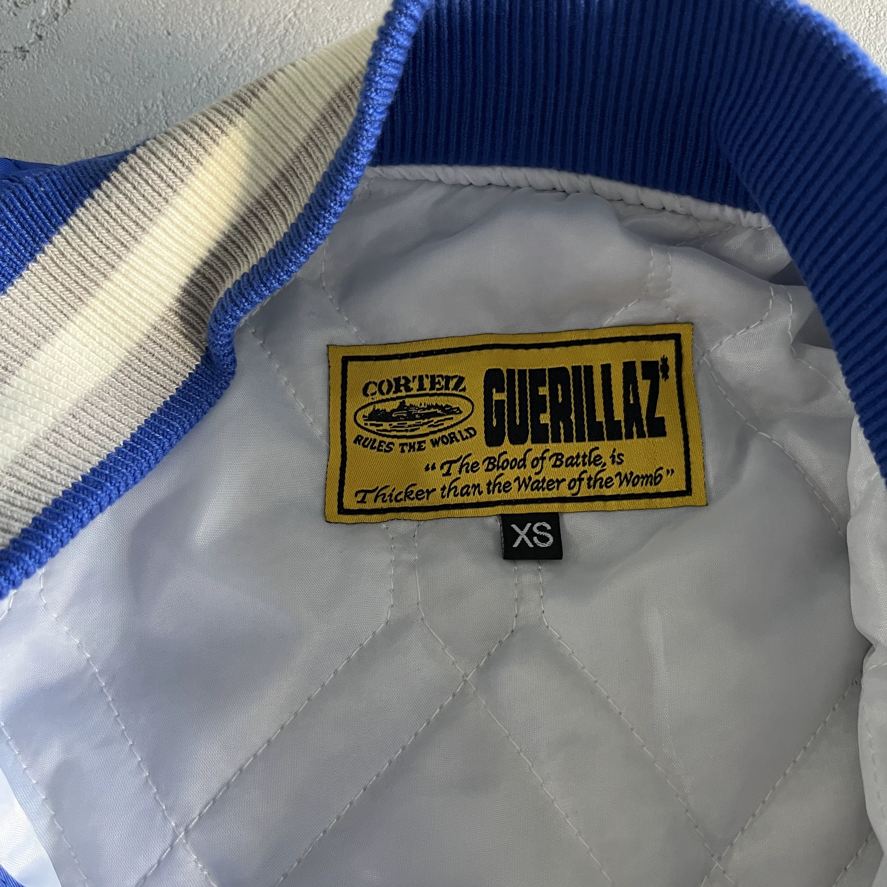 Blue jacket, with embroidery, ethnic style