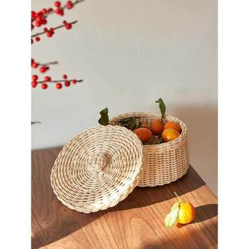 Siyue vinegar storage storage basket living room desktop snack fruit basket kitchen cover egg basket bread basket small
