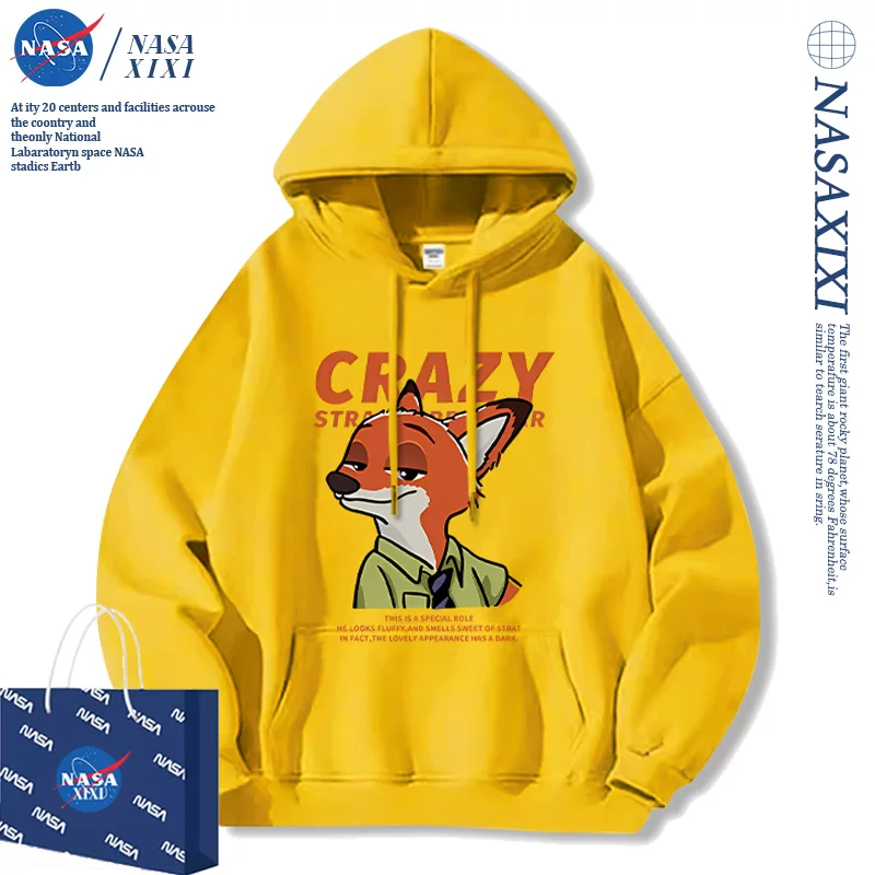 NASA Zootopia аниме совместная толстовка с капюшоном мужская Джуди Ник пара одежды осень и зима пальто
