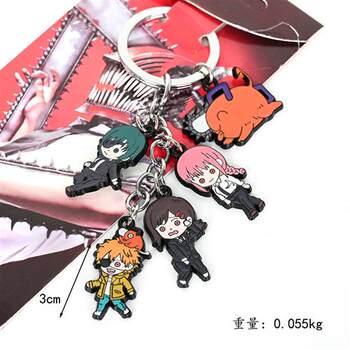 New Anime Chainsaw Man Keychain Pochita Devil Chainsaw Pava Electric Chainsaw Colorful Alloy Pendant