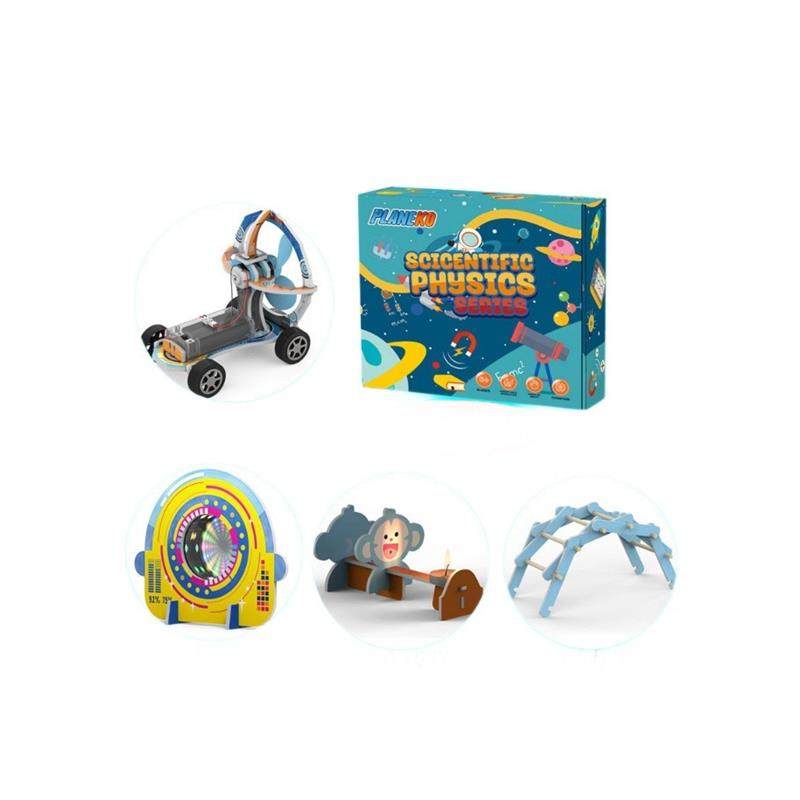 New Cross-Border Science and Education Cutting-Edge Kindergarten Science DIY Crafts Stem Wind-Powered Car Model