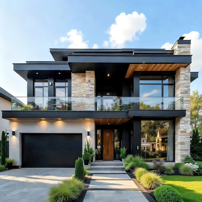 Rural Self-Built Villa Design Drawings, Two-Story Modern Style Rural Homestay Design, Real House Construction Renderings Rural Self-Built Villa Design Drawings, Two-Story Modern Style Rural Homestay Design, Real House Construction Renderings