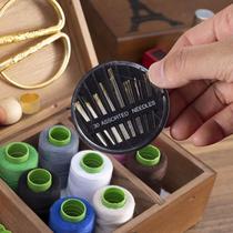 Sewing box household set multifunctional storage bag wedding dowry solid wood retro large treasure chest