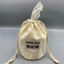 Cylinder roll paper bag toilet hotel special tissue storage bag cotton bag paper bag soft printable and customizable