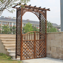 Anticorrosive wood arch solid wood flower stand climbing vine flower stand solid wood arched courtyard grape rack rose outdoor garden door