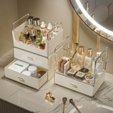 Настольный прозрачный пылезащитный ящик для хранения косметики, светлый роскошный пыленепроницаемый прозрачный настольный ящик для хранения косметики, большая вместимость