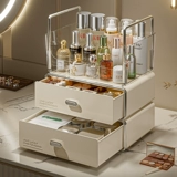 Настольный прозрачный пылезащитный ящик для хранения косметики, светлый роскошный пыленепроницаемый прозрачный настольный ящик для хранения косметики, большая вместимость