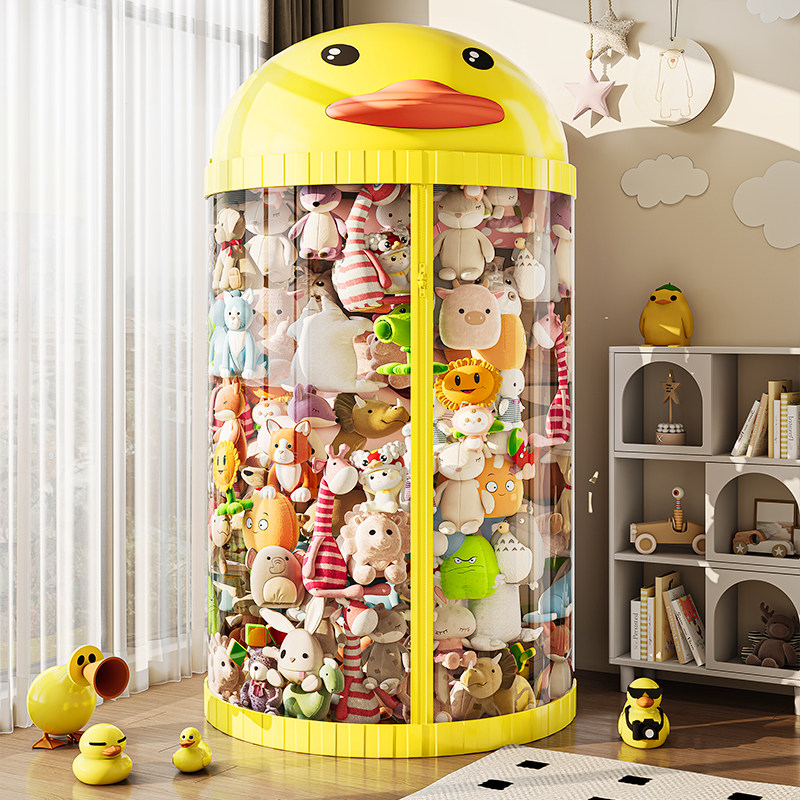 Doll Containing Bucket Zipper for children Toy Plush Dolls Doll Transparent Large capacity Containing Cylinder God-Taobao