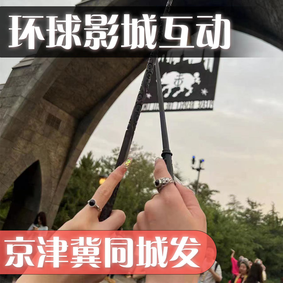 Universal Harry Potter Interactive Magic Wand's Magic Wand Ring Around Gift Bone Wood Can Spell Magic Wand-Taobao