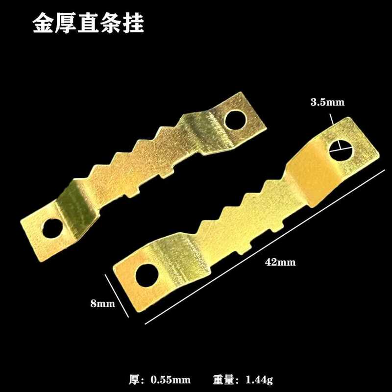 Gold Double-Sided Serrated Picture Frame Hooks, Cross-Stitch Frame Hardware, Hidden Hanging Accessories, Thick Gold Straight Bars, 1000 Pieces Gold Double-Sided Serrated Picture Frame Hooks, Cross-Stitch Frame Hardware, Hidden Hanging Accessories, Thick Gold Straight Bars, 1000 Pieces