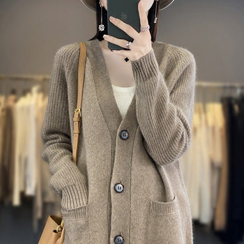 2025 spring new style v-neck sweater for women