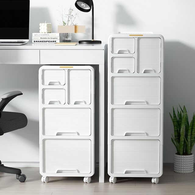 Drawer storage cabinet Office A4 file storage cabinet household table multi-layer movable installation cabinet