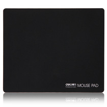 Deli 3691 mouse pad black wrist pad rubber material office game work multi-purpose desk pad with edge lock