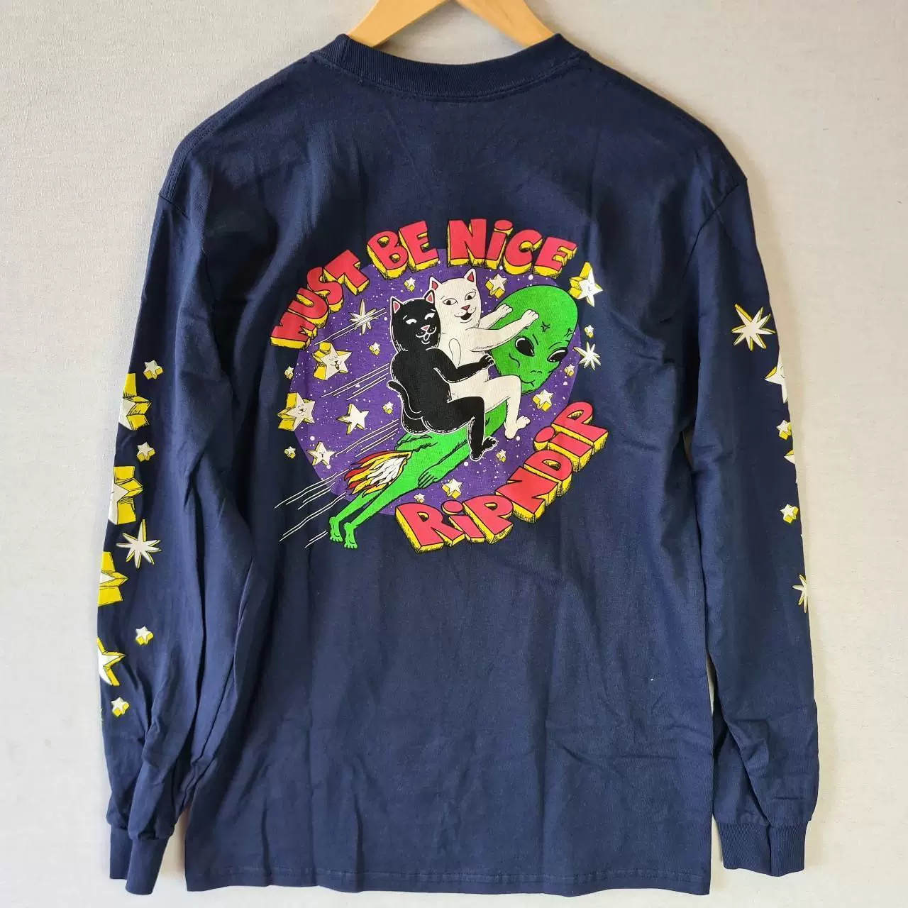 [RIPNDIP Star Gazer длинный рукав картина поп-культура хип-хоп длинный рукав футболка]