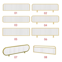 Hot pot restaurant restaurant booth partition Changhong glass modern light luxury simple half wall milk tea shop bar decoration customization