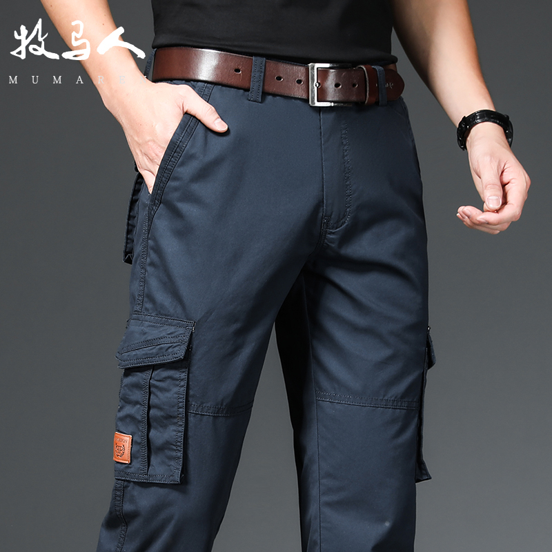 Wrangler Pure Cotton Multi-Pocket Casual Pants for Men, New Straight-Leg Loose Outdoor Workwear Trendy Trousers for Spring and Autumn Wrangler Pure Cotton Multi-Pocket Casual Pants for Men, New Straight-Leg Loose Outdoor Workwear Trendy Trousers for Spring and Autumn