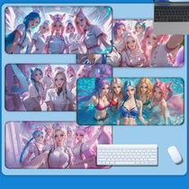 League of Legends Womens Team Mouse Pad Extra Large Jinx Computer Keyboard Pad E-Sports Game Boys Desk Pad