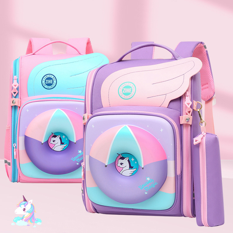 School Bag Elementary School Students Girls One 23 to Six Year Boys' Nursing Minus Light Weight Donut children Back to Child Back to Child Back