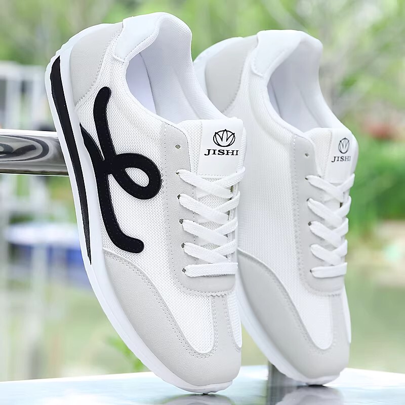 Brand Qiao Zhou Men's Shoes 2026 Summer New Business Casual Shoes Men's Mesh Non-Slip Soft Sole Lightweight Dad Shoes