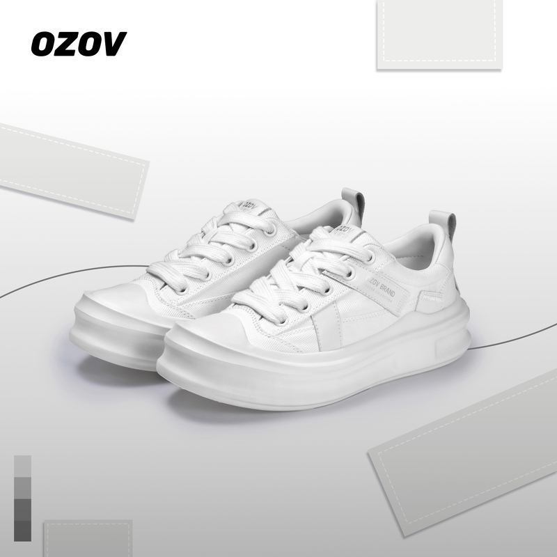Ozov Star Arc White Sneakers, Comfortable, Lightweight, Soft and Elastic, Thick-Soled, Height-Increasing, Versatile Casual Sneakers for Men and Women, Suitable for Couples Ozov Star Arc White Sneakers, Comfortable, Lightweight, Soft and Elastic, Thick-Soled, Height-Increasing, Versatile Casual Sneakers for Men and Women, Suitable for Couples