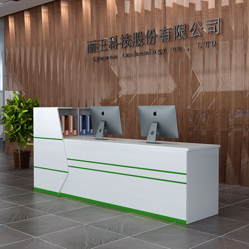 [USD 210.18] Minimalist Modern Company Reception Reception Counter ...