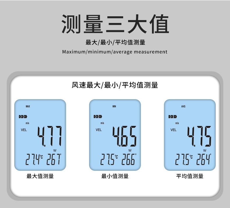Máy đo gió cầm tay có độ chính xác cao dụng cụ đo tốc độ gió máy đo gió tốc độ gió nhiệt độ gió kiểm tra thể tích không khí loại nhiệt