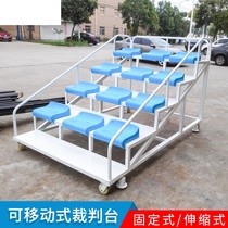 Finish referee stand stadium track and field venue retractable bleacher seats finish timing stand 24 seats 18 seats