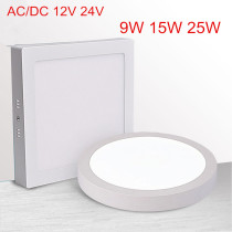 LED Panel Light 9W 15W 25W Round Square Downlight AC DC 12V