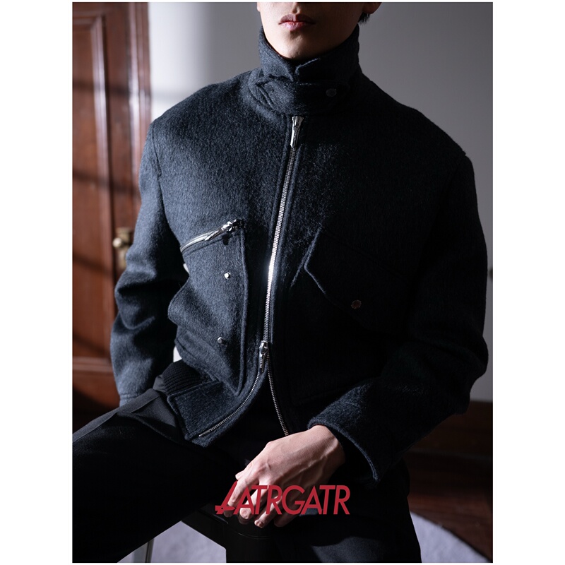 Latrgatr Pointer Chain Shelter Jacket 100% Wool Latrgatr Pointer Chain Shelter Jacket 100% Wool
