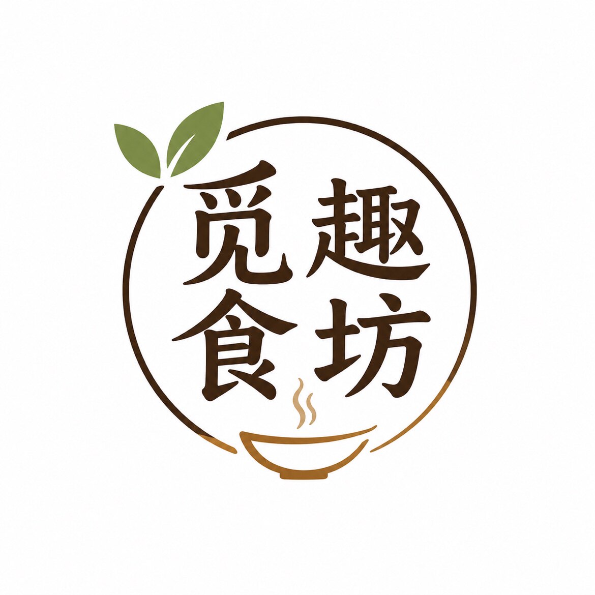 觅趣食坊的LOGO