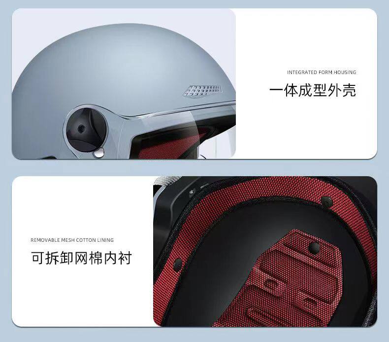 3C certified electric vehicle and motorcycle helmet, suitable for both men and women, adjustable size, suitable for all seasons