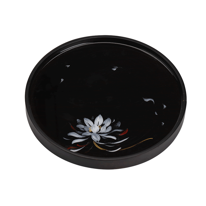 Guiyintang ຈີນມື painted ໄມ້ໄຜ່ teapot ຊາ tray ຄົວເຮືອນ retro ຕາຕະລາງຟອງແຫ້ງ kung fu ຊາຊຸດ tray saucer ຈອກ holder