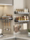Kitchen multifunctional condiment storage rack without punching wall-mounted condiment bottle storage rack