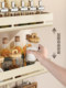 Kitchen Storage Rack, No-Drill Wall-Mounted Spice Rack, Wall-Mounted Condiment Rack, Multi-Functional Storage Shelf