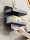 Bathroom stainless steel paper towel holder toilet paper box punch-free wall-mounted toilet paper toilet paper mobile phone storage rack