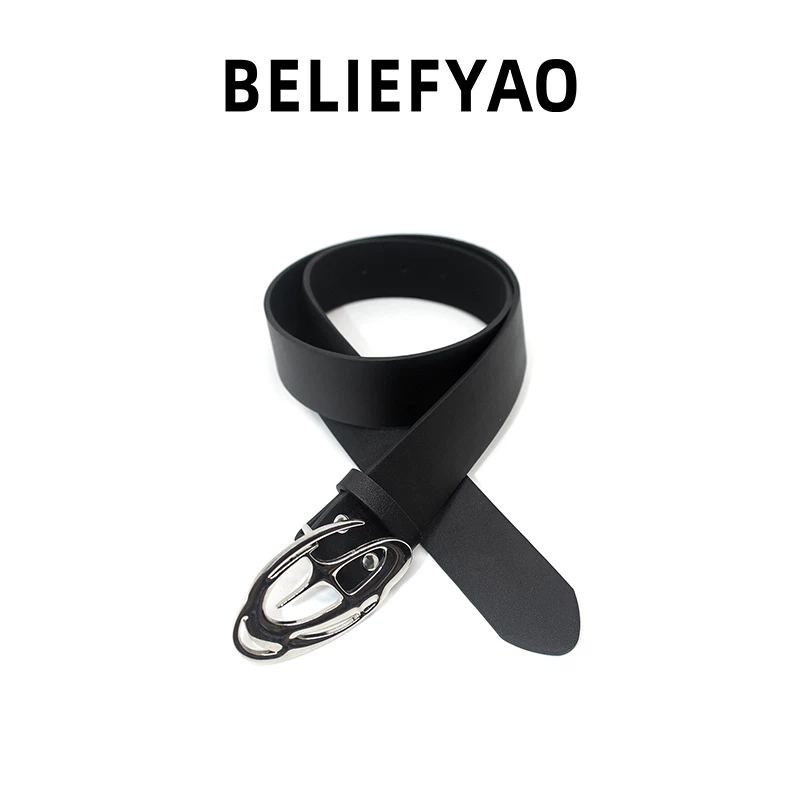 BELIEFYAO подлинный тренд мелкий дизайн пояс для мужчин и женщин, тренд сезона