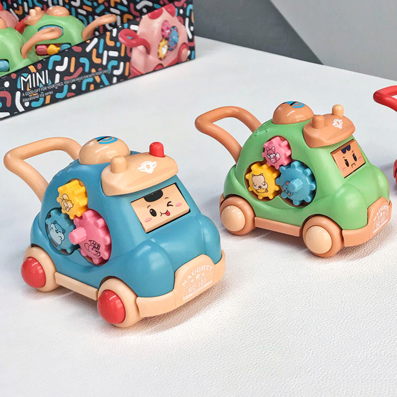 Versatile trolley light sound effect appeasement Early education Puzzle Grip Finger training baby toy car 0-3 years old-Taobao