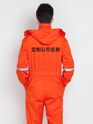 厂防静电长袖工作服连体衣油田矿业户外作业防护一体连身裤劳保促