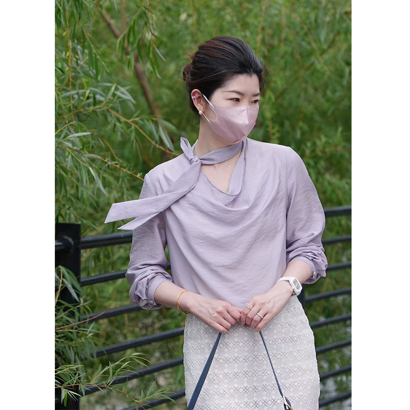 [Tong Ma's Exclusive] Long-Sleeved Shirt for Women, Versatile Top for Spring and Autumn Commuting
