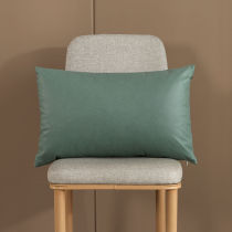 Meichu living room leather sofa pillow cushion leather pillow rectangular technology cloth backrest long waist pillow cushion leather