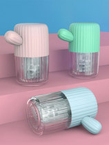 Hand-operated contact lens cleaner portable simple and clean contact lens storage box compact contact lens washing box