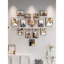 Loving Photo Wall Decoration Creative Combo Photo Frame Hanging Wall Irregular Photo Custom Print Photo Wall Free of punch