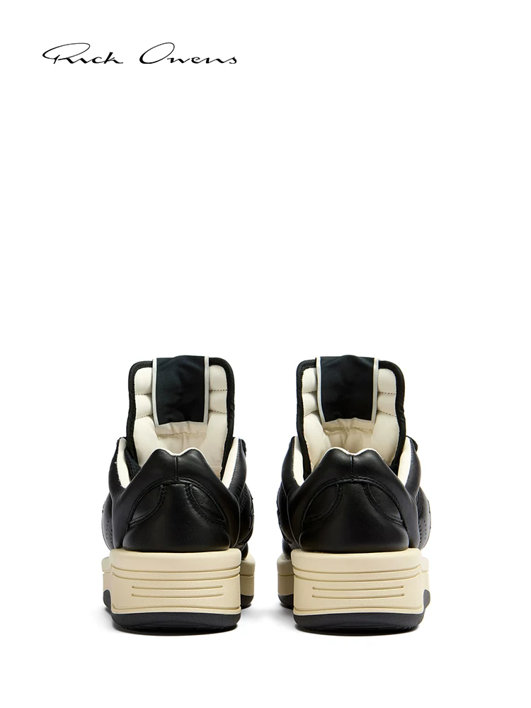 [Совместный первый релиз] Черные зернистые кожаные кроссовки RICK OWENS CONVERSE X DRKSHDW