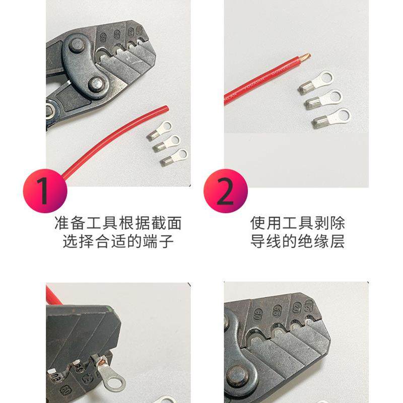 Rv5-8 Cold-Pressed Terminal Block Round O-Type Rv6-8 Crimping Copper Lug Terminal Rv5.5-8 Free Shipping 500 Pieces